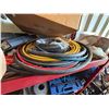 Image 2 : Contents of Shelf: Hoses, Pipe Threader Kit, GPI Fuel Transfer Pump, Diesel Engine Components, etc