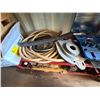 Image 5 : Contents of Shelf: Hoses, Pipe Threader Kit, GPI Fuel Transfer Pump, Diesel Engine Components, etc
