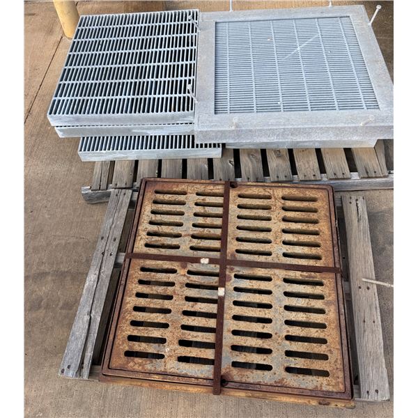 Multiple Drainage Grates, Misc Sizes