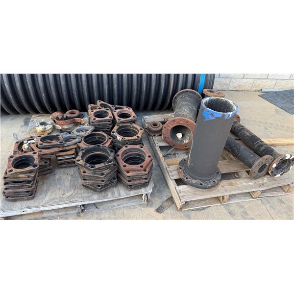 Multiple Ductile Iron Pipe Fittings & Mechanical Joint Couplings, Misc Sizes