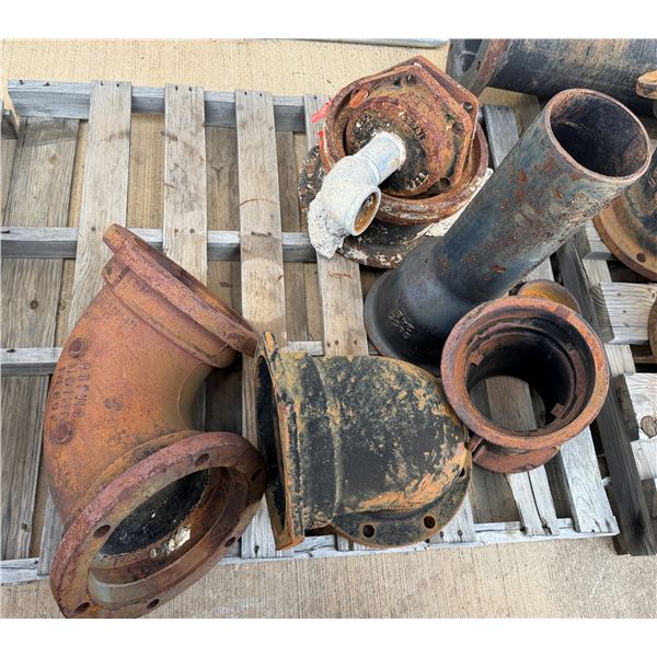 Multiple Ductile Iron Pipe Fittings, Misc Sizes
