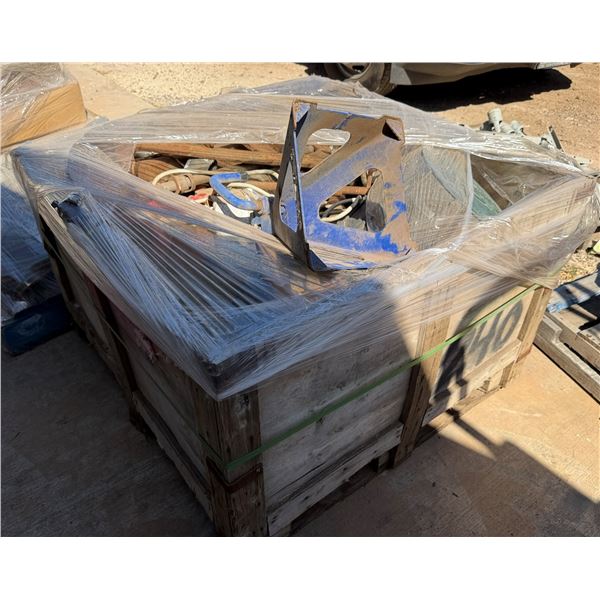 Multiple Clamps, Chains, etc in Wooden Bin