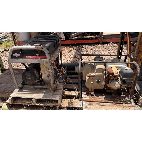 Briggs & Stratton Portable Generator & Honda WT30X Trash Pump
