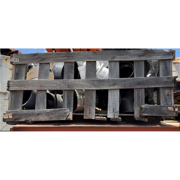Wooden Bin Multiple Pipe Fittings, Clamps, etc Misc Sizes