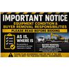 Image 1 : Equipment Condition & Buyer Removal Responsibilities -Please Read Before Bidding