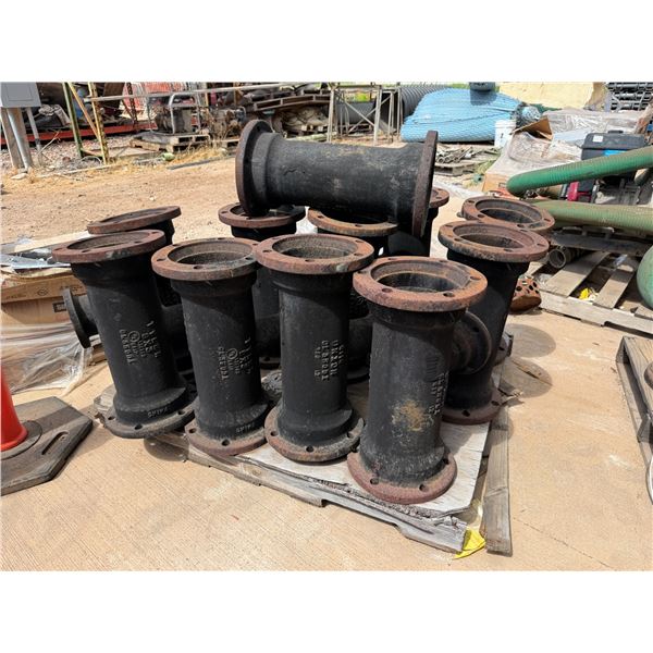 Multiple Ductile Iron Pipe Fittings, etc Misc Sizes
