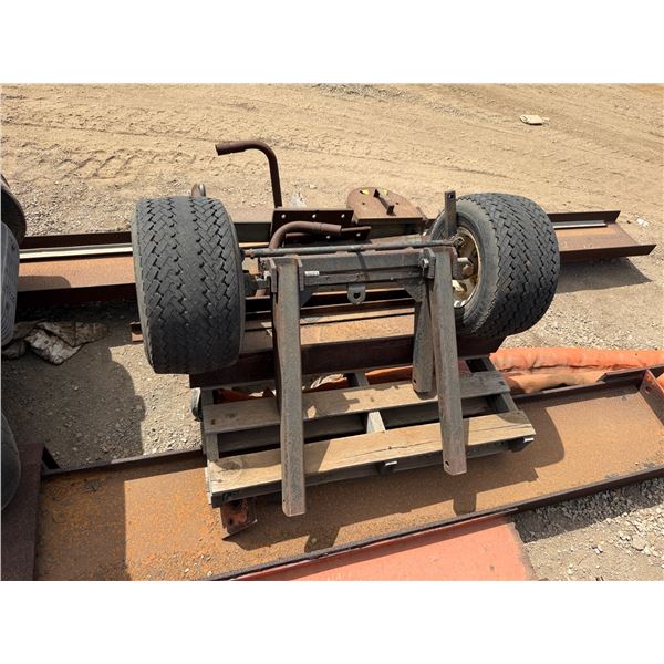Heavy Duty 2-Wheeled Trailer Axle Assembly & Landing Gear
