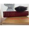 Image 3 : Wooden Stool With Books and Glass Flower Frog
