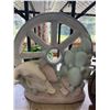 Image 3 : Decorative Wheel Sculpture and Barrel With Pl