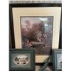 Image 2 : Framed Art, Wicker Baskets, and Decor Lot
