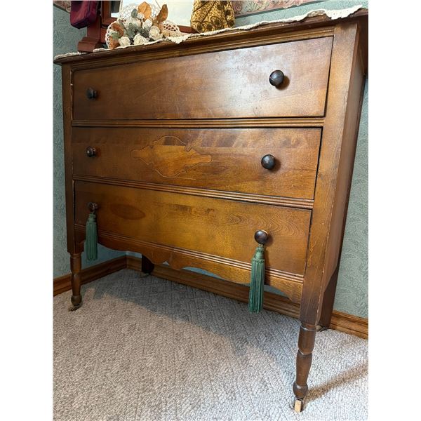 Antique Wood Dresser, 36in x 34in x 18in