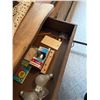 Image 3 : Wooden Side Table with Drawer, 29" x 17" x 33
