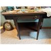 Image 1 : Dark Wood Hall Table with Drawer, 36" x 18" x