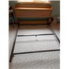 Image 1 : Double Bed Frame and Wood Headboard Set
