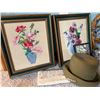 Image 3 : Cross-Stitch Art, Vintage Hats, Purse, Bamboo