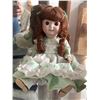 Image 2 : Porcelain Doll with Green Dress and Red Hair