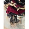 Image 2 : Porcelain Doll in Velvet and Gold Outfit