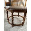 Image 3 : Hand Carved Solid Wood Round Table, 25"