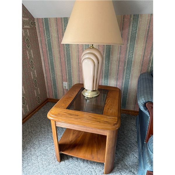 Coffee Table, Two End Tables, and Two Lamps