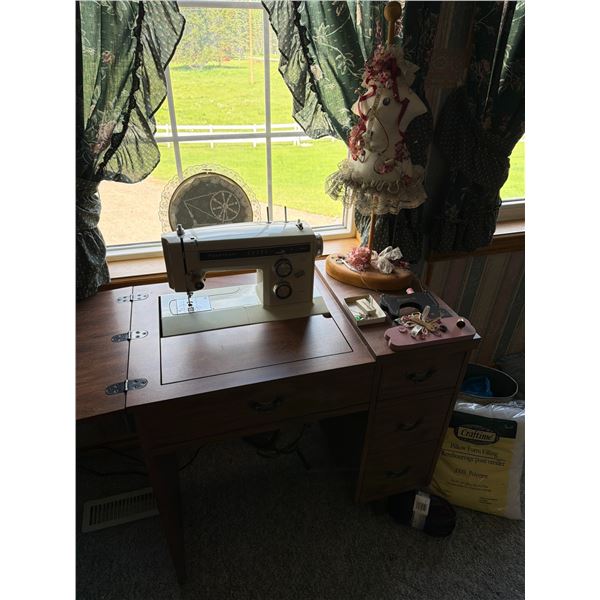 Kenmore Sewing Machine with Stand and Notions