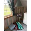 Image 1 : Standing Lamp, Homemade Cat Plush, and Three 