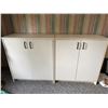 Image 1 : 2 White Storage Cabinets, 62” Combined
