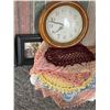 Image 2 : Sunflower Decor, Art, Wall Clock, and Doilies