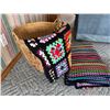 Image 1 : Wicker Basket With Two Handmade Knitted Blank
