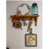 Image 1 : Country Kitchen Decor Set with Shelf and Utan