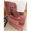 Image 2 : Fuchsia Upholstered Rocking Chair with Pillow