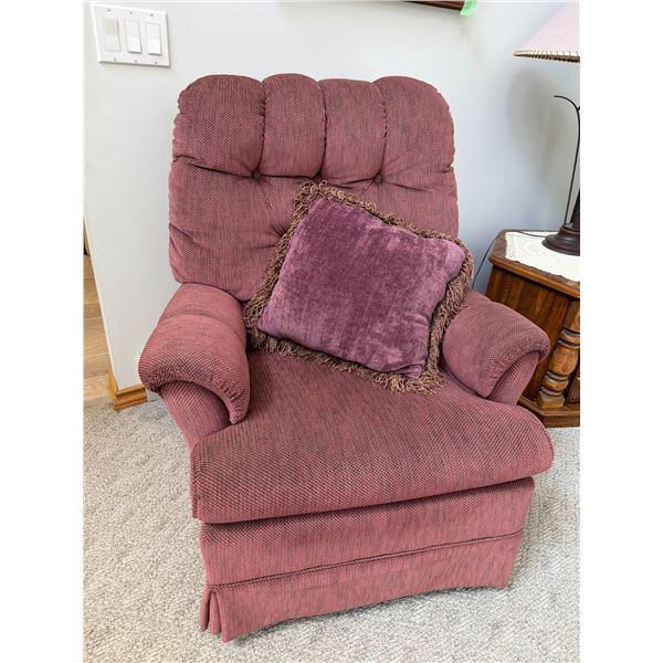 Upholstered Rocking Chair With Pillow, 32x32x