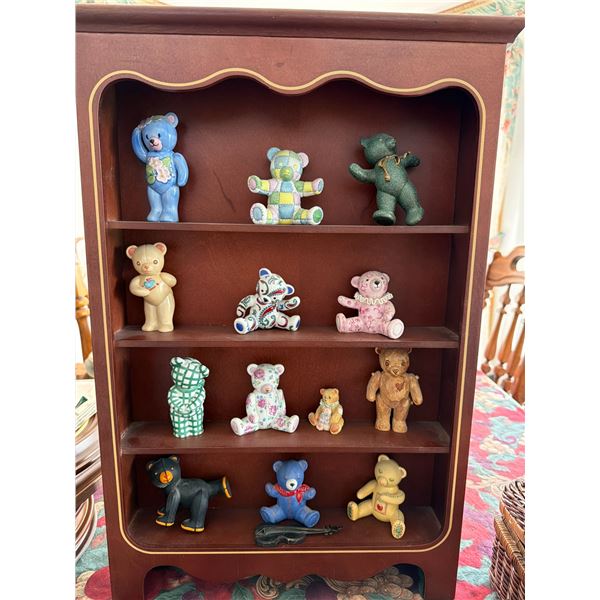 12 Decorative Porcelain Teddy Bears
