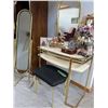 Image 4 : Brass Vanity Set With Mirrors And Stool