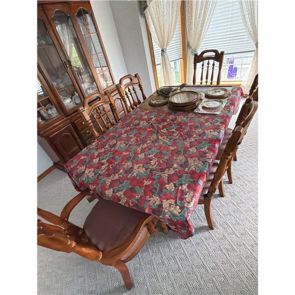 Wood Dining Table With Six Chairs