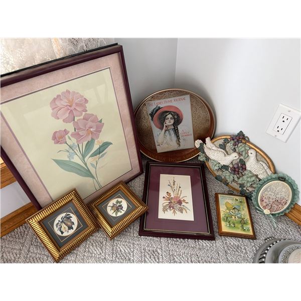 Framed Art and Decorative Wall Plaques Lot