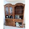 Image 1 : Wooden Entertainment Center with Shelving