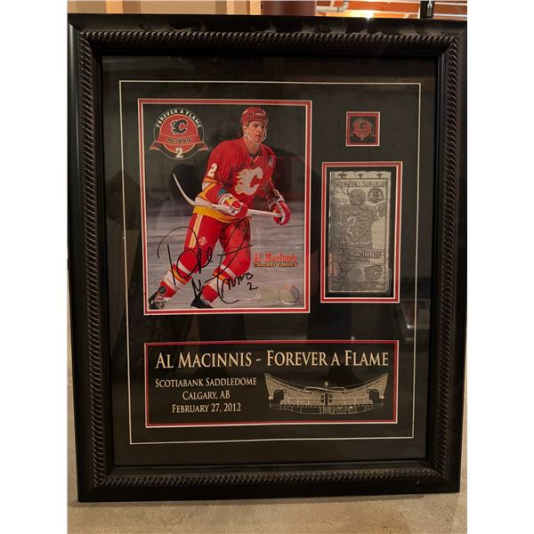 Al MacInnis Signed Calgary Flames Display