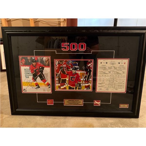 Jarome Iginla 500th Goal Signed Display