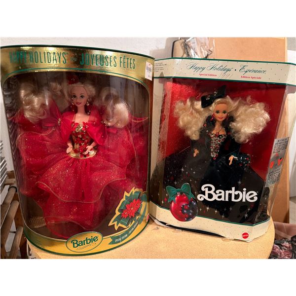 1996 and 1997 Holiday Barbie Dolls in Box