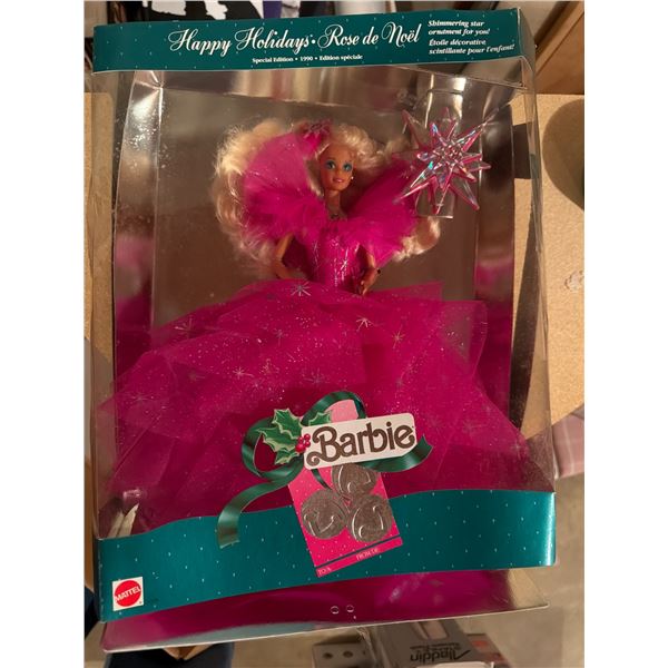 1990 Happy Holidays Barbie Doll NRFB