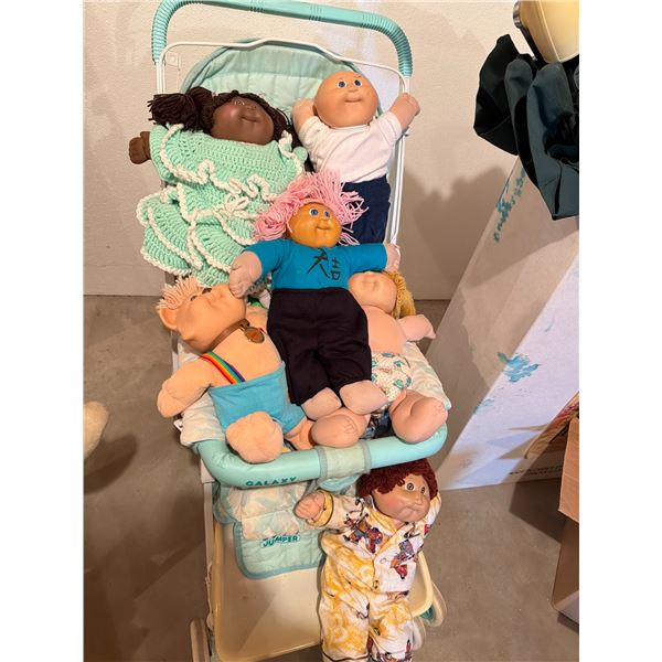 Cabbage Patch Kids Doll Lot with Stroller