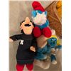 Image 2 : Plush Toys Lot: Garfield, Smurfs, Gargamel