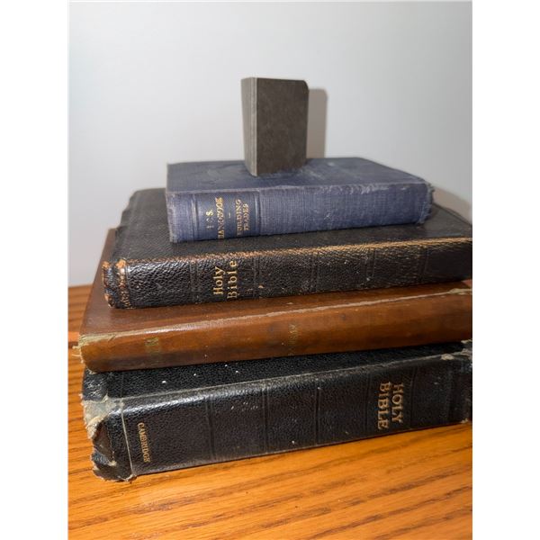 Five Holy Bibles Various Sizes