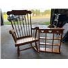 Image 1 : Wooden Rocking Chair and Heart Shelf Set