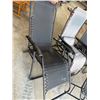 Image 2 : 2 Black & 1 Gray Folding Lounge Chairs