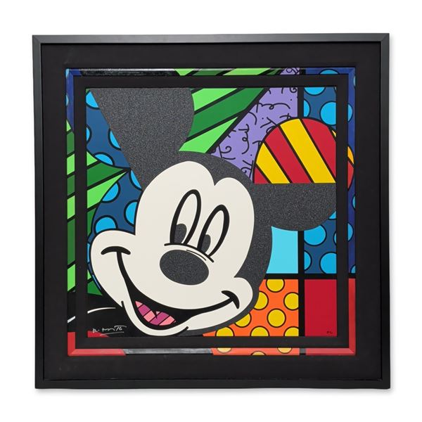 Romero Britto (Brazilian, b. 1963), Serigraph on Gesso, Hey You! Signed & Numbered w/ COA