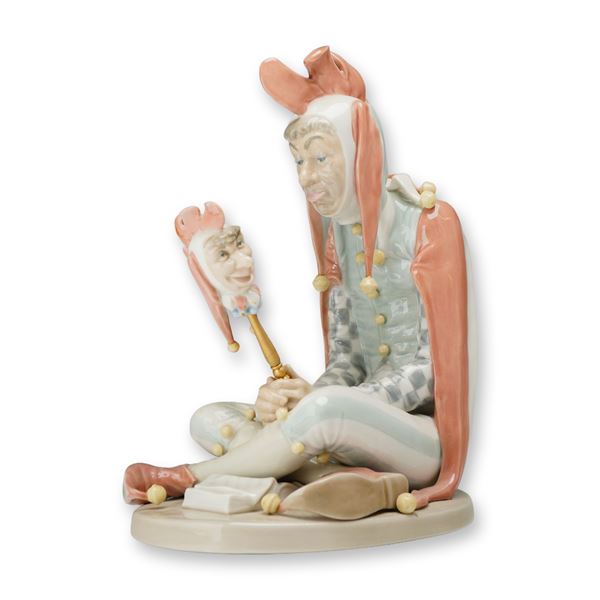 Lladro Rockwell Court Jester Porcelain Figurine
