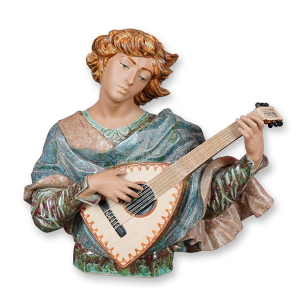 Lladro Spanish Porcelain Troubadour 4943 Gres Finish Sculpture
