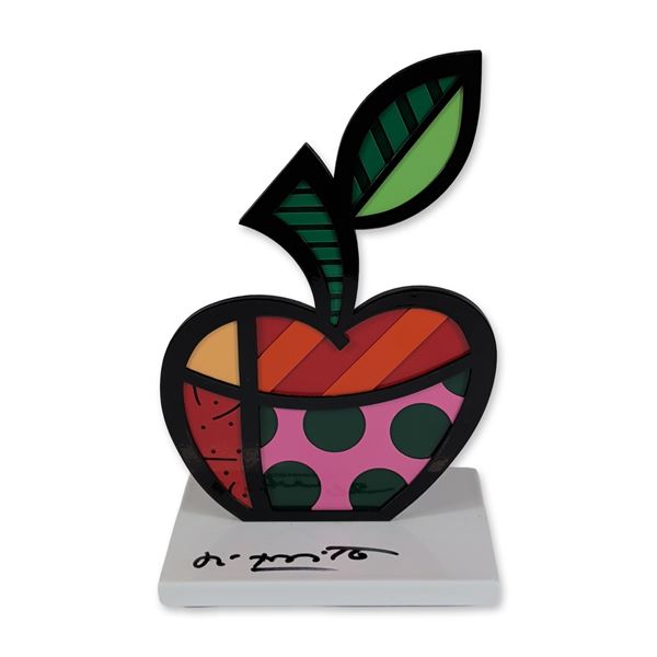 Romero Britto (Brazilian, b. 1963) Apple Sculpture, Signed
