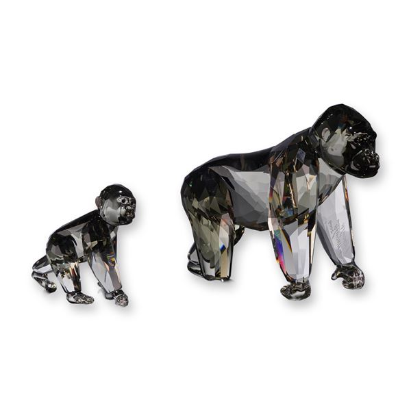 Swarovski 2009 Annual Edition Gorilla Figurines